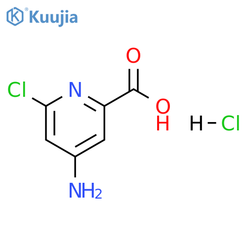 2-Pyridinecarboxylic acid, 4-amino-6-chloro-, hydrochloride (1:1) structure