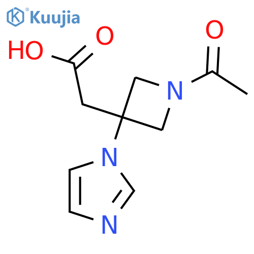 3-Azetidineacetic acid, 1-acetyl-3-(1H-imidazol-1-yl)- structure