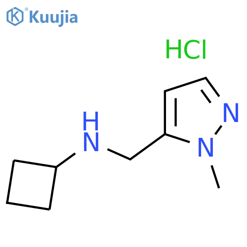 1H-Pyrazole-5-methanamine, N-cyclobutyl-1-methyl-, hydrochloride (1:1) structure