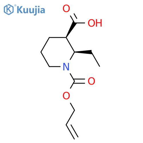 1,3-Piperidinedicarboxylic acid, 2-ethyl-, 1-(2-propen-1-yl) ester, (2R,3R)-rel- structure