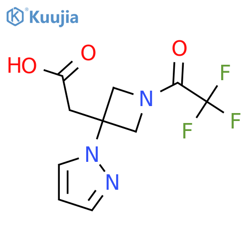 3-Azetidineacetic acid, 3-(1H-pyrazol-1-yl)-1-(2,2,2-trifluoroacetyl)- structure