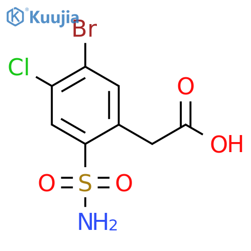 2-(Aminosulfonyl)-5-bromo-4-chlorobenzeneacetic acid structure