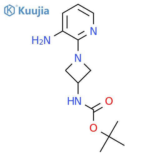 tert-butyl N-[1-(3-aminopyridin-2-yl)azetidin-3-yl]carbamate structure
