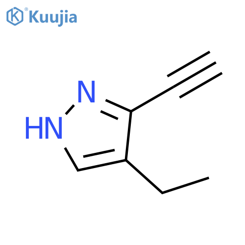 4-Ethyl-3-ethynyl-1H-pyrazole structure