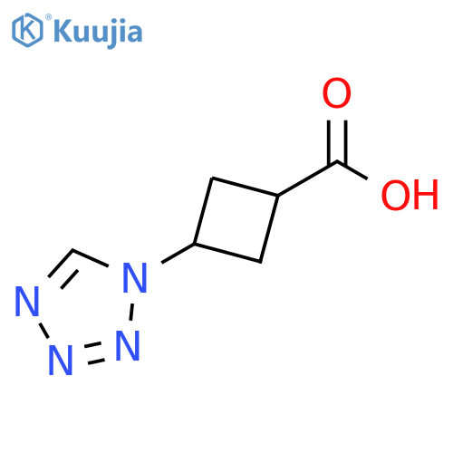 3-(1H-Tetrazol-1-yl)cyclobutanecarboxylic acid structure