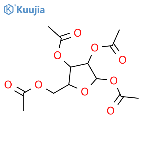 (3R,4R,5R)-5-(Acetoxymethyl)tetrahydrofuran-2,3,4-triyl triacetate structure