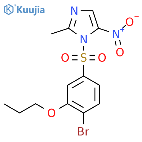 1-(4-bromo-3-propoxybenzenesulfonyl)-2-methyl-5-nitro-1H-imidazole structure