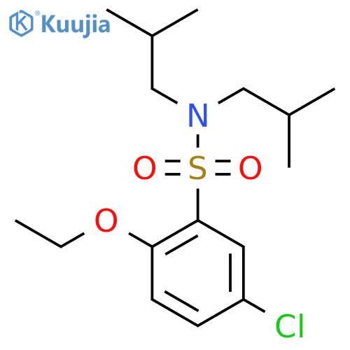 5-chloro-2-ethoxy-N,N-bis(2-methylpropyl)benzene-1-sulfonamide structure