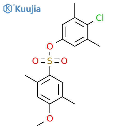 4-Chloro-3,5-dimethylphenyl 4-methoxy-2,5-dimethylbenzene-1-sulfonate structure