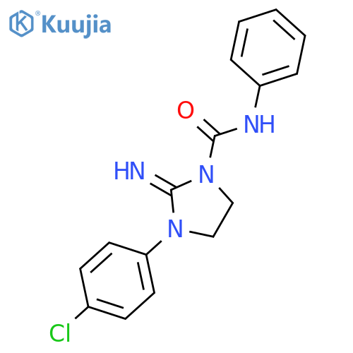 1-Imidazolidinecarboxamide, 3-(4-chlorophenyl)-2-imino-N-phenyl- structure