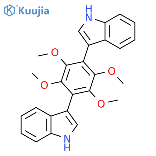 3,3'-(2,3,5,6-tetramethoxy-1,4-phenylene)bis-1H-indole structure