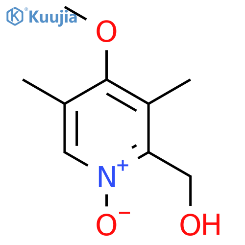 2-Pyridinemethanol, 4-methoxy-3,5-dimethyl-, 1-oxide structure