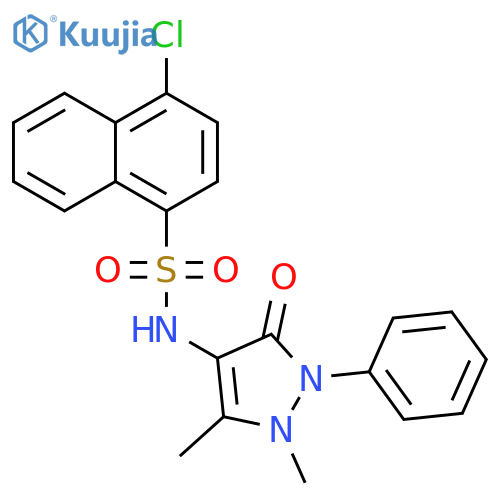 4-chloro-N-(1,5-dimethyl-3-oxo-2-phenyl-2,3-dihydro-1H-pyrazol-4-yl)naphthalene-1-sulfonamide structure