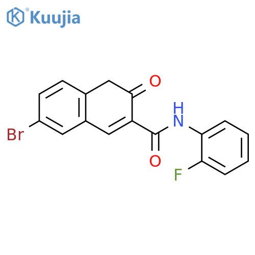 7-bromo-N-(2-fluorophenyl)-3-oxo-3,4-dihydronaphthalene-2-carboxamide structure