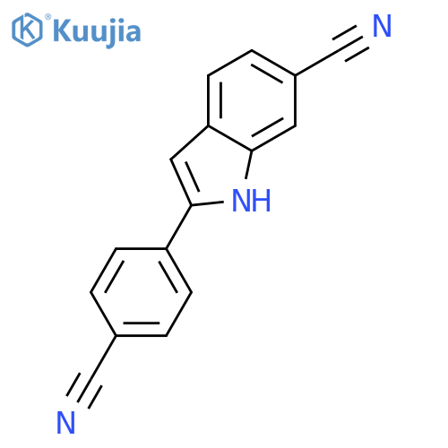 6-Cyano-2-(4-cyanophenyl)indole structure