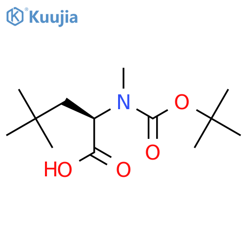 (2R)-2-[tert-butoxycarbonyl(methyl)amino]-4,4-dimethyl-pentanoic acid structure