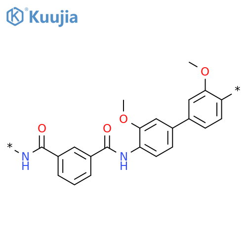 Poly[iminocarbonyl-1,3-phenylenecarbonylimino(3,3'-dimethoxy[1,1'-biphenyl]-4,4'-diyl)] structure