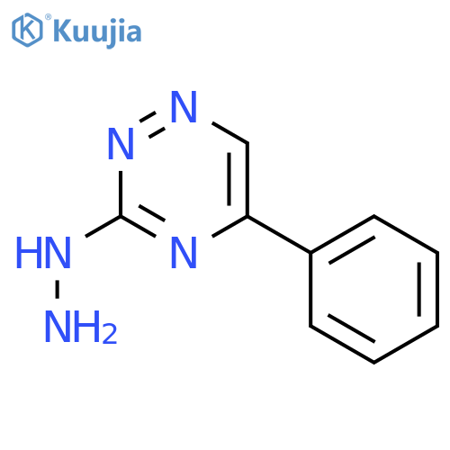 3-hydrazino-5-phenyl-1,2,4-triazine structure