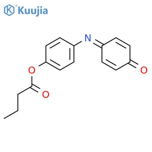 Butanoic acid,4-[(4-oxo-2,5-cyclohexadien-1-ylidene)amino]phenyl ester structure