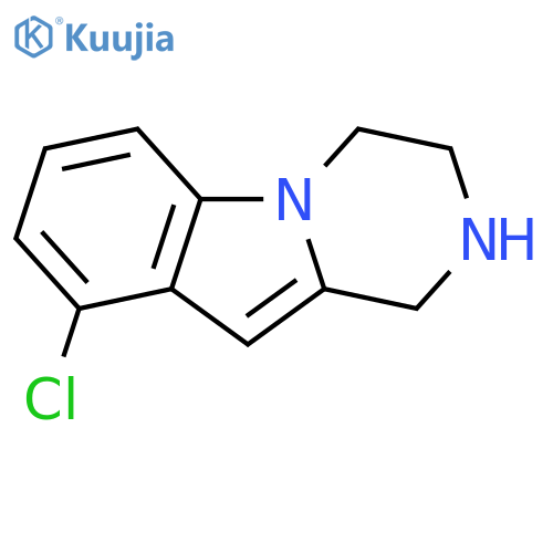 9-chloro-1H,2H,3H,4H-pyrazino1,2-aindole structure