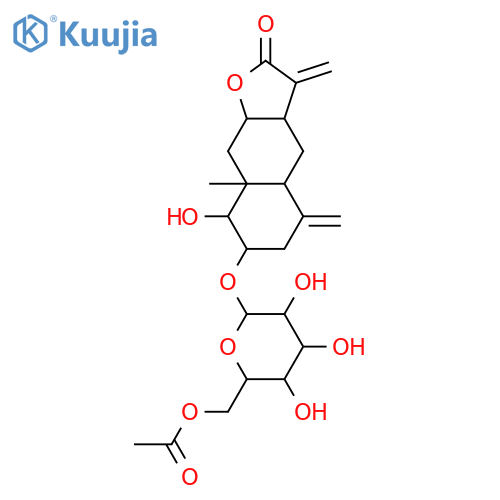 1,2-Dihydroxy-4(15),11(13)-eudesmadien-12,8-olide; (1β,2α,8β)-form, 2-O-(6-O-Acetyl-β-D-glucopyranoside) structure