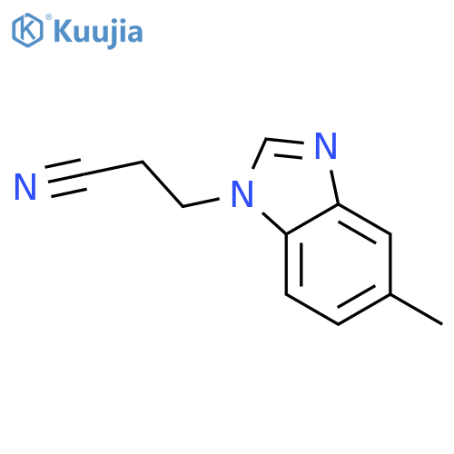 3-(5-methyl-1H-1,3-benzodiazol-1-yl)propanenitrile structure