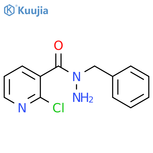 3-Pyridinecarboxylic acid, 2-chloro-, 1-(phenylmethyl)hydrazide structure