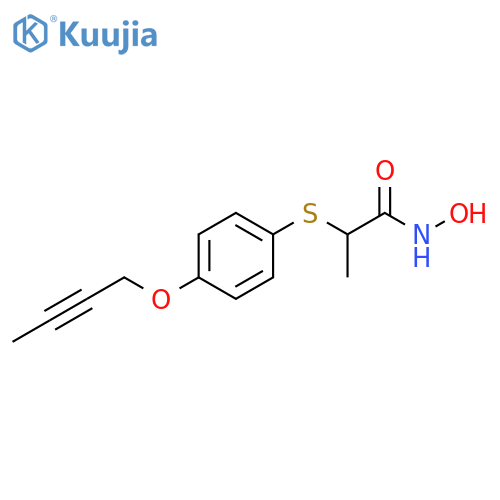 Propanamide, 2-[[4-(2-butynyloxy)phenyl]thio]-N-hydroxy- structure