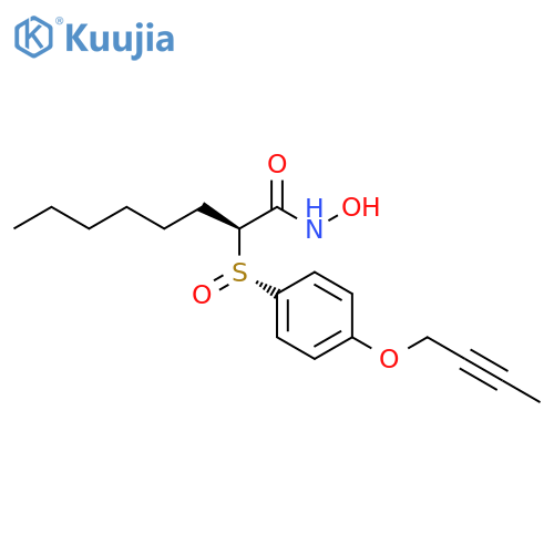 Octanamide, 2-[(R)-[4-(2-butynyloxy)phenyl]sulfinyl]-N-hydroxy-, (2S)- structure