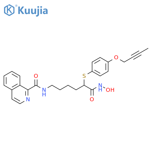 1-Isoquinolinecarboxamide,N-[5-[[4-(2-butynyloxy)phenyl]thio]-6-(hydroxyamino)-6-oxohexyl]- structure