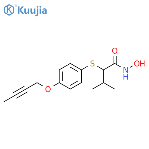 Butanamide, 2-[[4-(2-butynyloxy)phenyl]thio]-N-hydroxy-3-methyl- structure