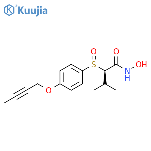 Butanamide, 2-[[4-(2-butynyloxy)phenyl]sulfinyl]-N-hydroxy-3-methyl-,(2R)- structure