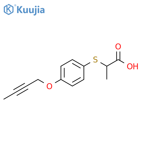 Propanoic acid, 2-[[4-(2-butynyloxy)phenyl]thio]- structure