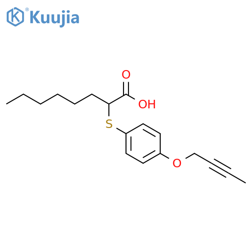 Octanoic acid, 2-[[4-(2-butynyloxy)phenyl]thio]- structure