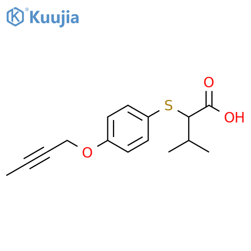 Butanoic acid, 2-[[4-(2-butynyloxy)phenyl]thio]-3-methyl- structure