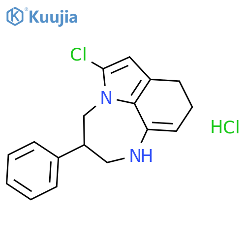 Pyrrolo[1,2,3-ef]-1,5-benzodiazepine,9-chloro-1,2,3,4,6,7-hexahydro-2-phenyl-, hydrochloride (1:1) structure