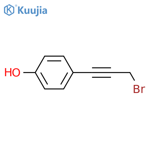 4-(3-bromoprop-1-yn-1-yl)phenol structure