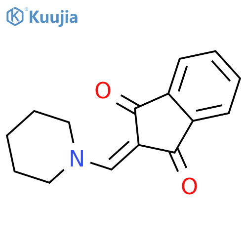 1H-Indene-1,3(2H)-dione,2-(1-piperidinylmethylene)- structure