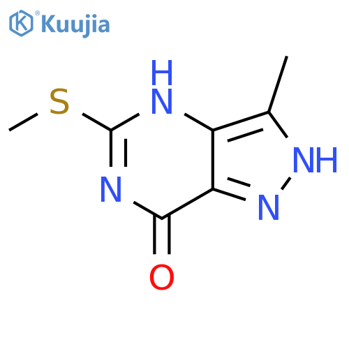 7H-Pyrazolo[4,3-d]pyrimidin-7-one,1,6-dihydro-3-methyl-5-(methylthio)- structure