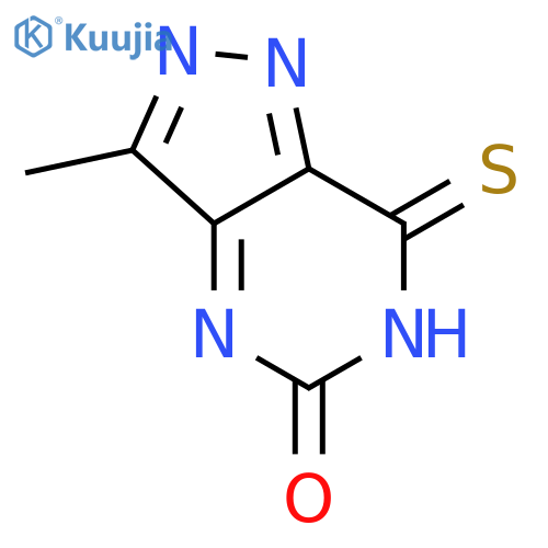 5H-Pyrazolo[4,3-d]pyrimidin-5-one,1,4,6,7-tetrahydro-3-methyl-7-thioxo- structure