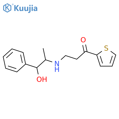 1-Propanone,3-[(2-hydroxy-1-methyl-2-phenylethyl)amino]-1-(2-thienyl)- structure