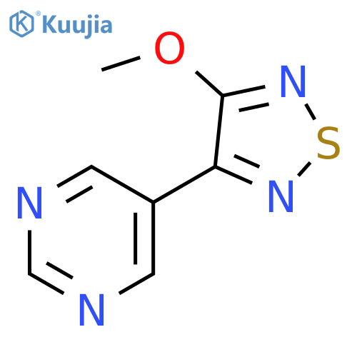 Pyrimidine, 5-(4-methoxy-1,2,5-thiadiazol-3-yl)- structure