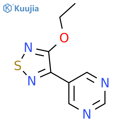 Pyrimidine,5-(4-ethoxy-1,2,5-thiadiazol-3-yl)- structure
