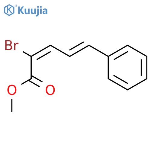 2,4-Pentadienoic acid, 2-bromo-5-phenyl-, methyl ester, (2E,4E)- structure