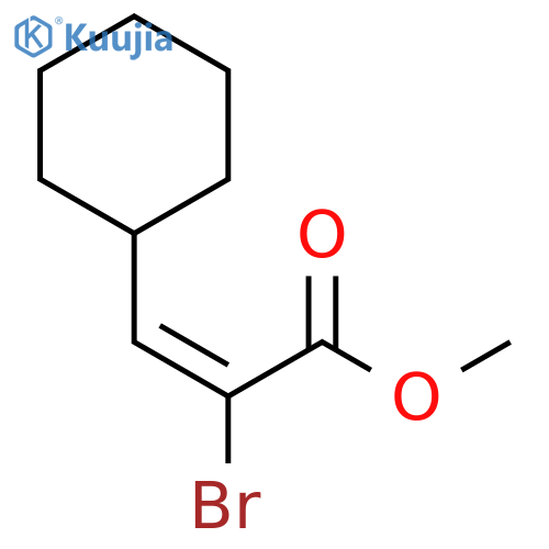 2-Propenoic acid, 2-bromo-3-cyclohexyl-, methyl ester, (2E)- structure
