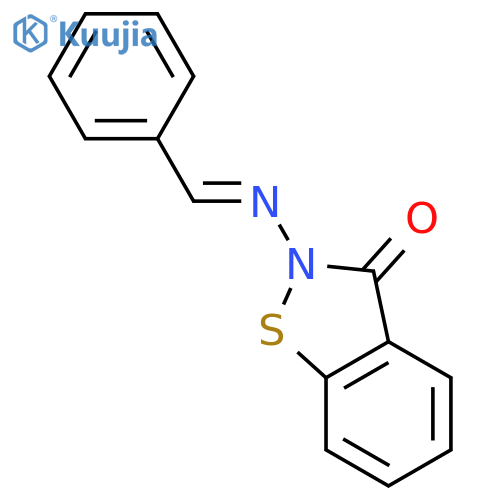 1,2-Benzisothiazol-3(2H)-one, 2-[(phenylmethylene)amino]- structure