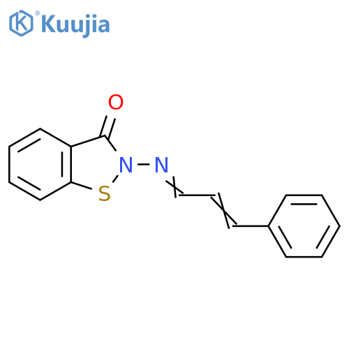 1,2-Benzisothiazol-3(2H)-one, 2-[(3-phenyl-2-propenylidene)amino]- structure