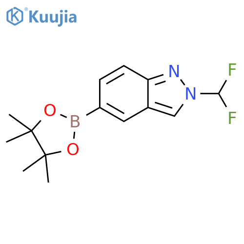 2-(difluoromethyl)-5-(4,4,5,5-tetramethyl-1,3,2-dioxaborolan-2-yl)-2H-indazole structure