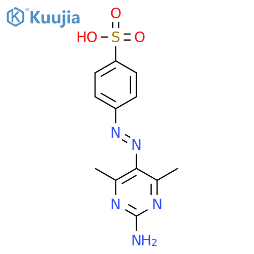 Benzenesulfonic acid,4-[2-(2-amino-4,6-dimethyl-5-pyrimidinyl)diazenyl]- structure