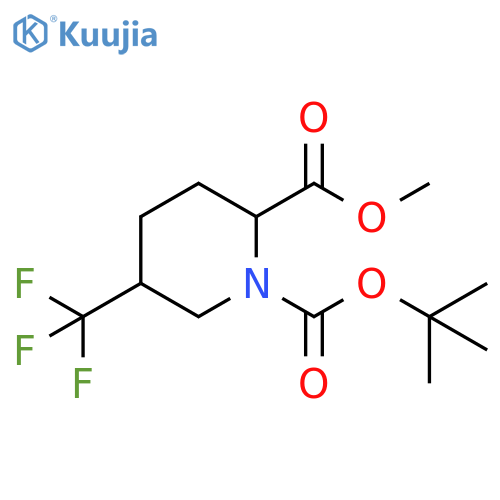 1-tert-butyl 2-methyl 5-(trifluoromethyl)piperidine-1,2-dicarboxylate structure